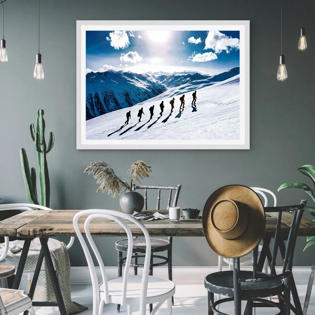 Poster in een witte lijst - Het team van de veroveraars - 100x70 cm