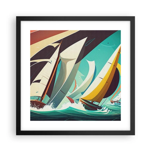 Poster in een zwarte lijst - Met elementen als een broer - 40x40 cm