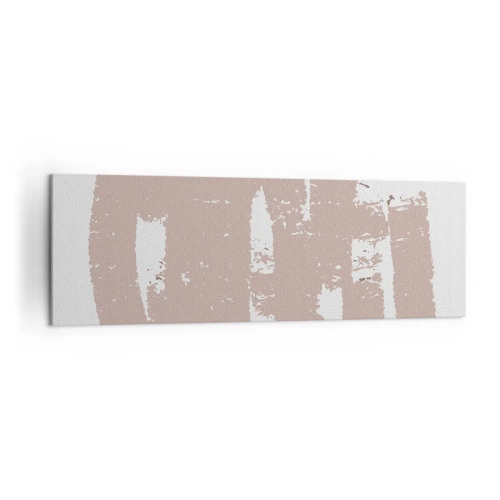 Schilderen op canvas - Abstractie in zachtroze - 160x50 cm