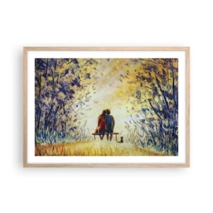 Een poster in een licht eiken lijst - Een magisch moment - 70x50 cm