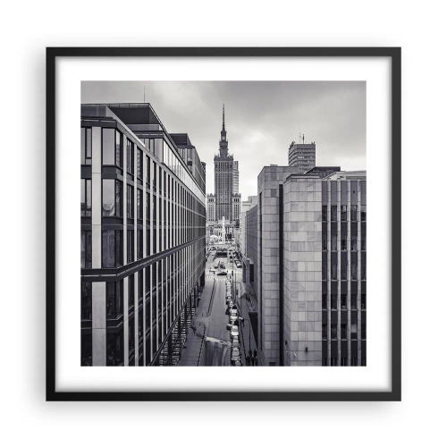 Poster in een zwarte lijst - Warschau vallei - 50x50 cm