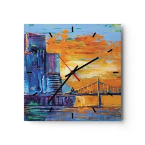 Wandklok - Klok - Cultuur en natuur - 30x30 cm