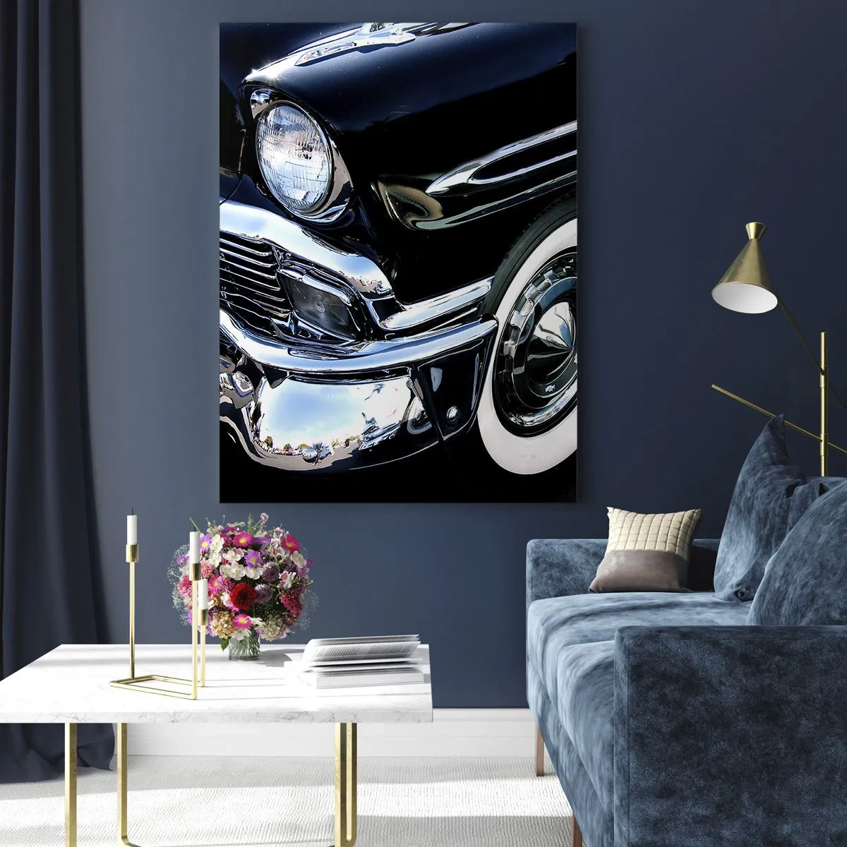 Schilderen op glas - Klassiek in zilver, zwart en wit - 50x70 cm