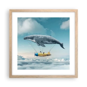 Een poster in een licht eiken lijst - Waarom niet? - 40x40 cm