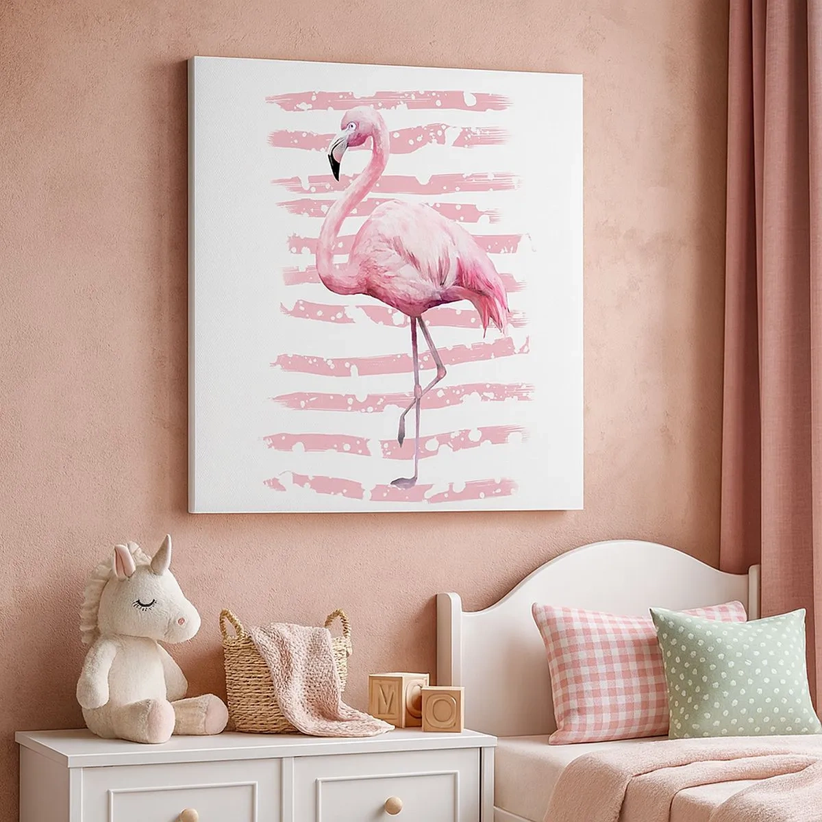 Schilderen op canvas - Met waardigheid, hoewel in het roze - 30x30 cm