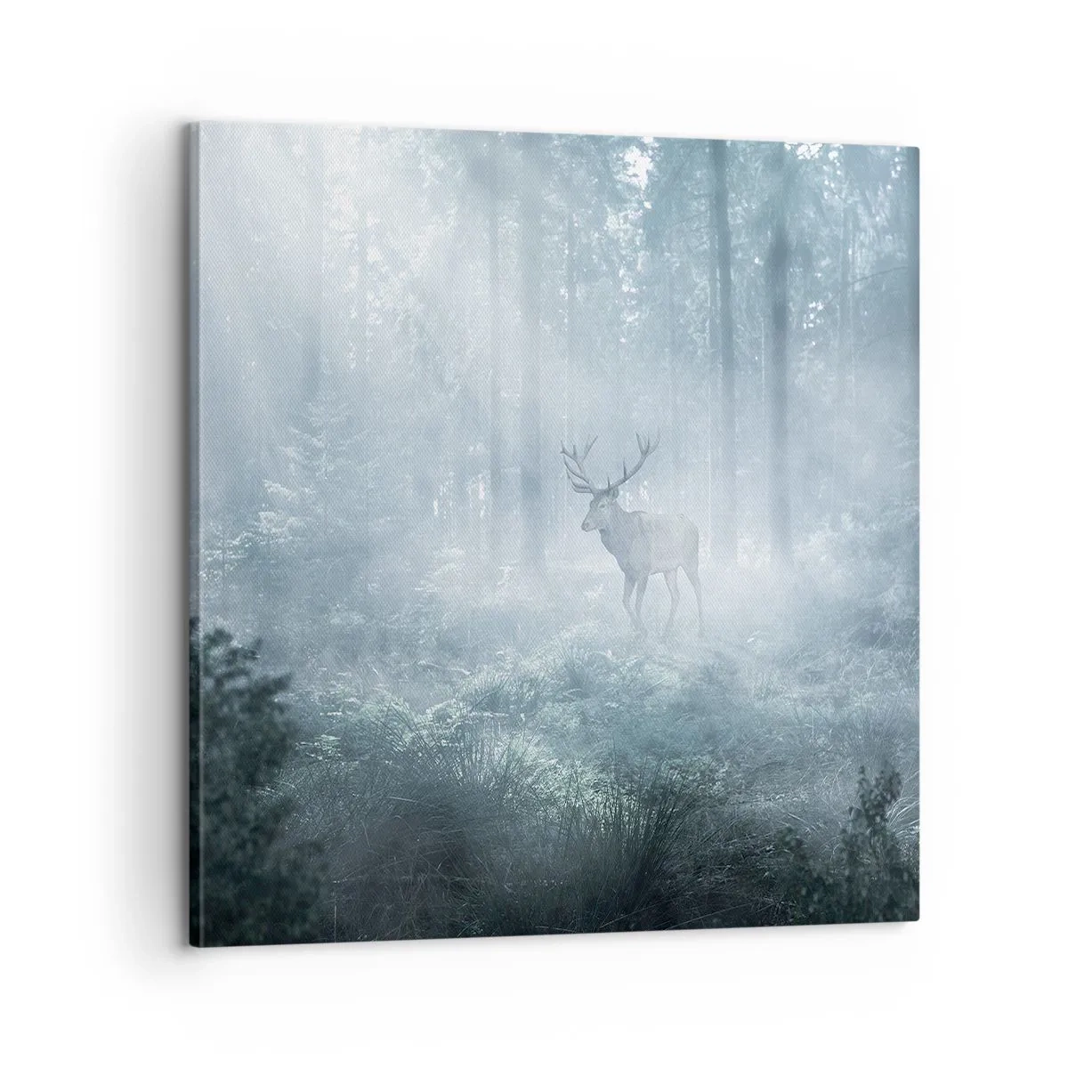 Schilderen op canvas - Ochtendbezoek aan het landgoed - 60x60 cm