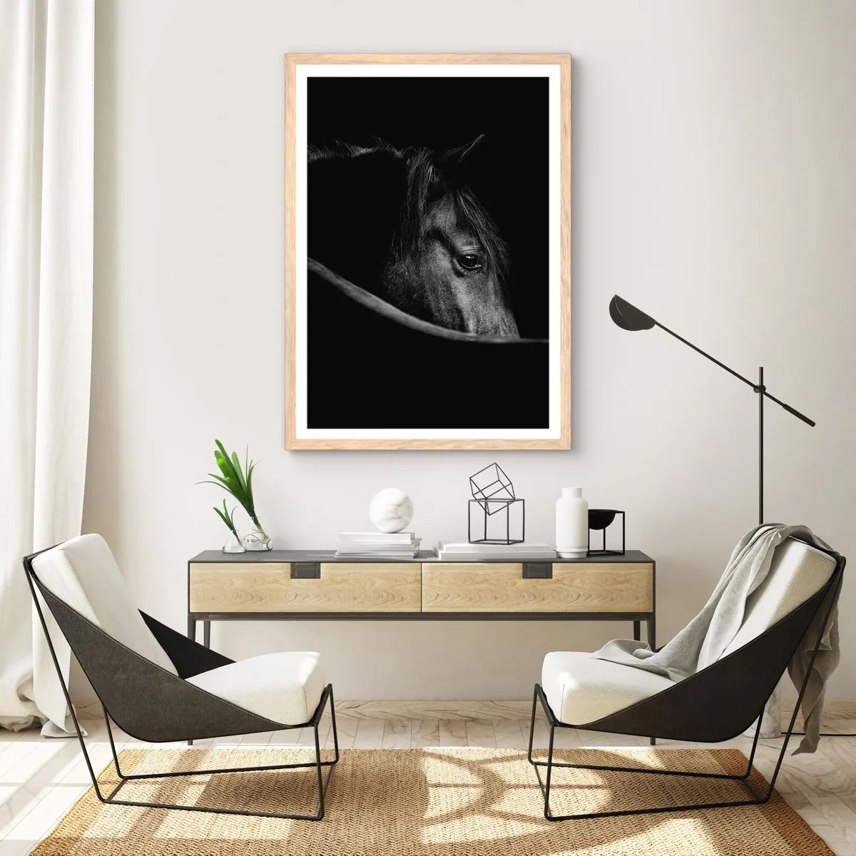 Een poster in een licht eiken lijst - Zwarte Prins - 40x50 cm