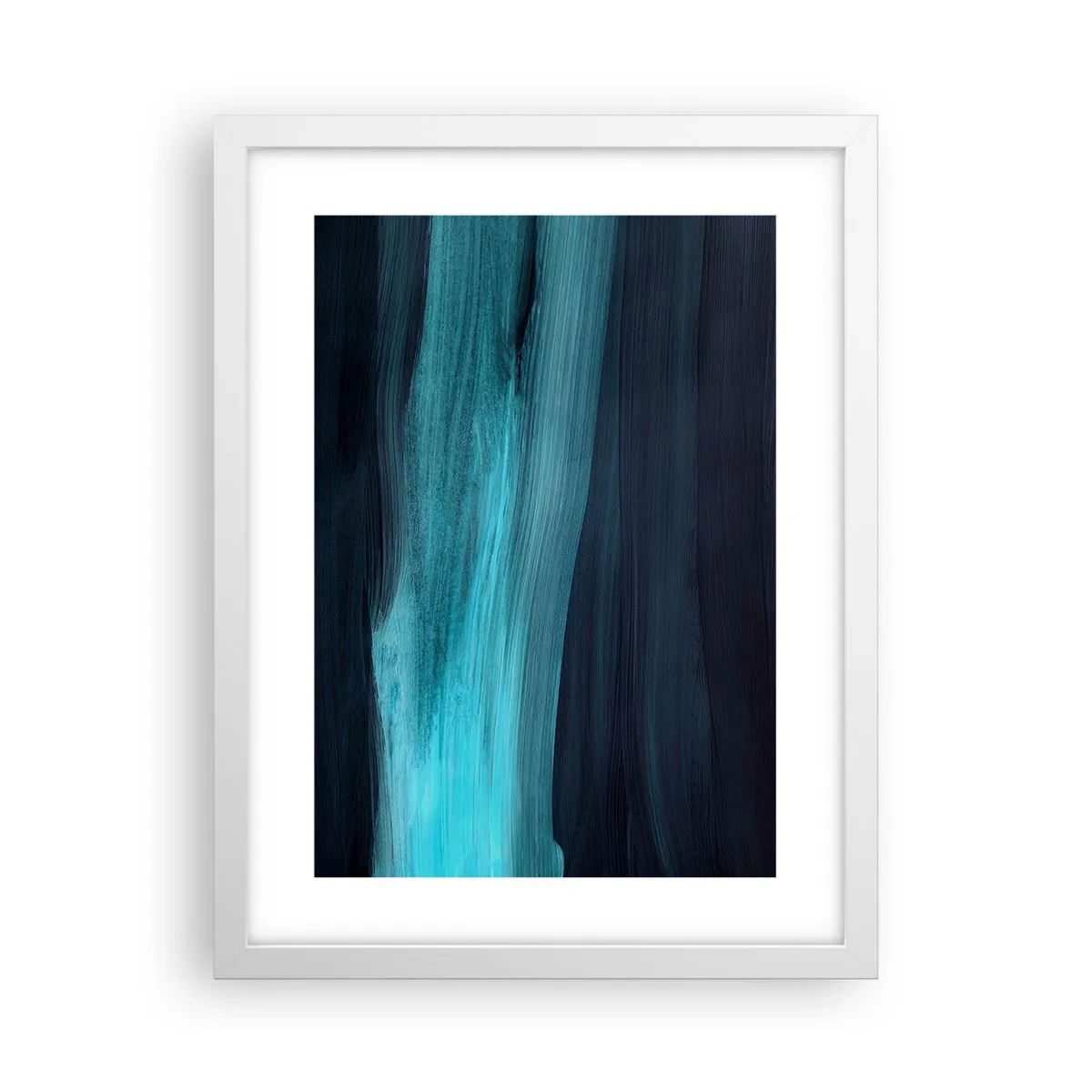 Poster in een witte lijst - Ga met de stroom mee - 30x40 cm