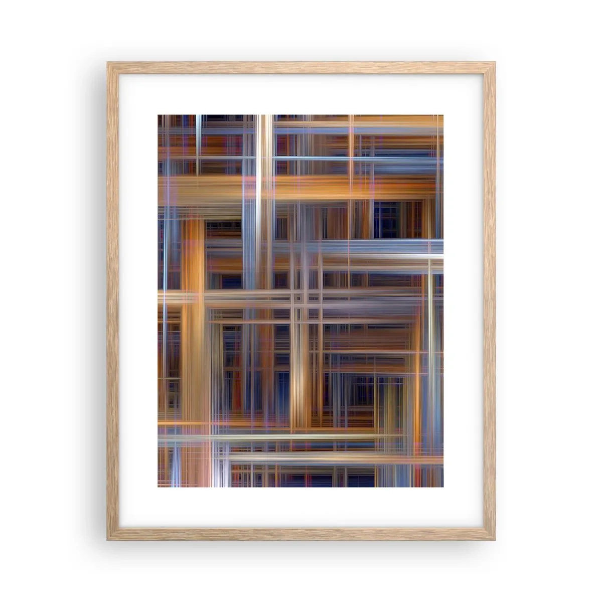 Een poster in een licht eiken lijst - Geweven van licht - 40x50 cm