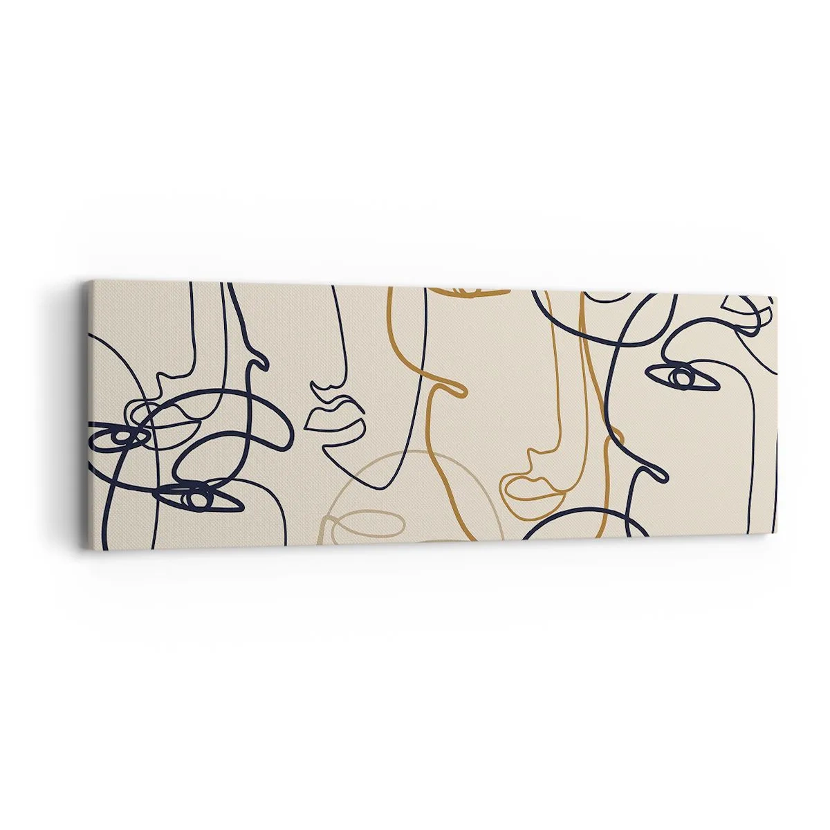 Schilderen op canvas - Het portret is vermenigvuldigd - 90x30 cm