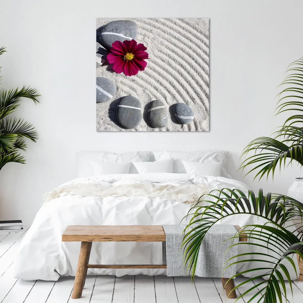 Schilderen op canvas - Energie en rust van de magische cirkel van de natuur - 70x70 cm