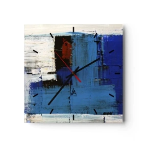 Wandklok - Klok - Het geheim van blauw - 40x40 cm