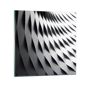 Schilderen op glas - Aan de oppervlakte van de golven - 30x30 cm