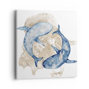 Schilderen op canvas - Vriendschap of liefde? - 30x30 cm