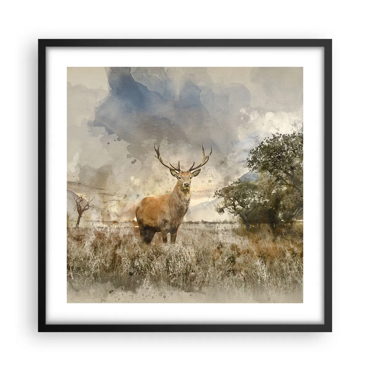 Poster in een zwarte lijst - Waardigheid - kracht - waardigheid - 50x50 cm