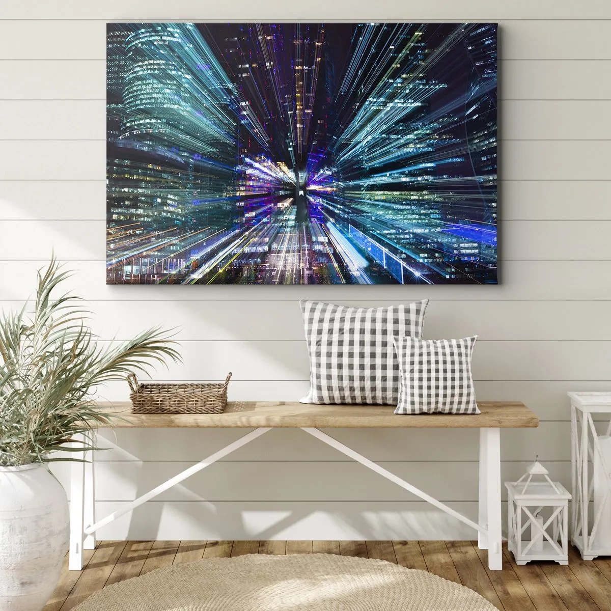 Schilderen op canvas - Overgang naar hyperspace - 100x70 cm