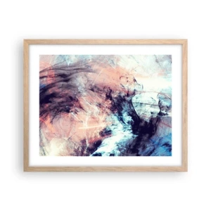 Een poster in een licht eiken lijst - Voel de wind - 50x40 cm