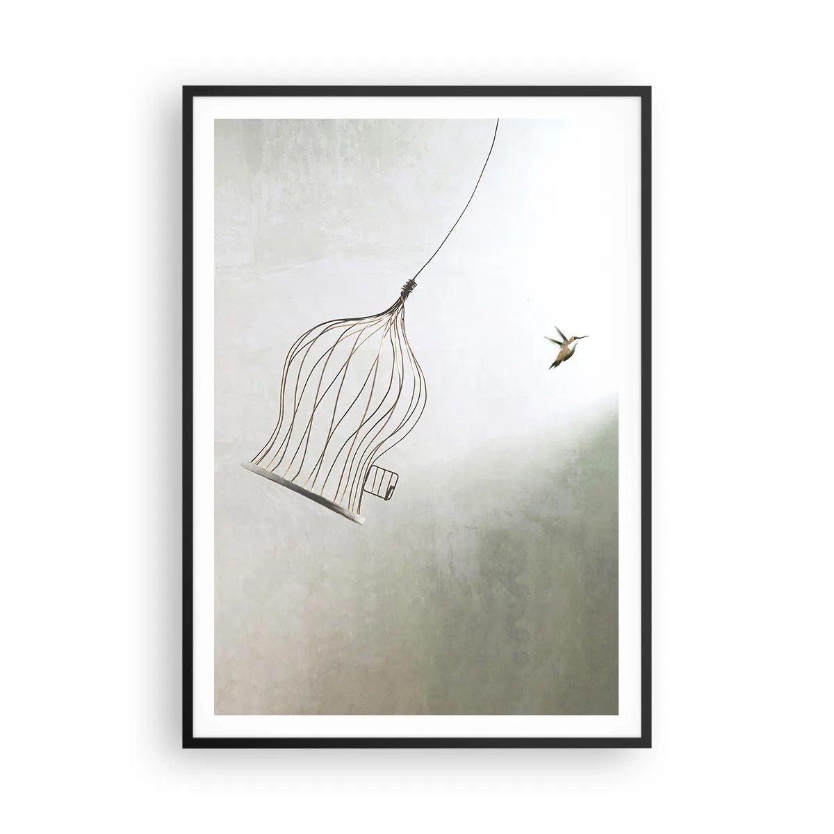 Poster in een zwarte lijst - In je element - 70x100 cm