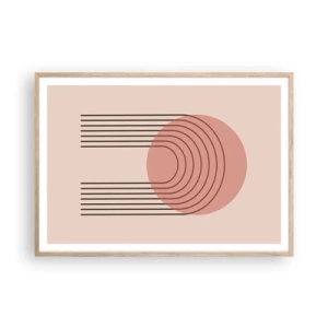Een poster in een licht eiken lijst - Onweerstaanbare aantrekkingskracht - 100x70 cm
