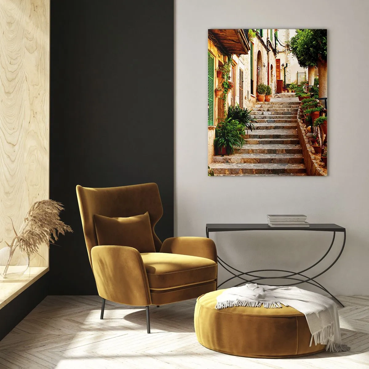 Schilderen op glas - De charme van een Spaanse vakantie - 80x120 cm