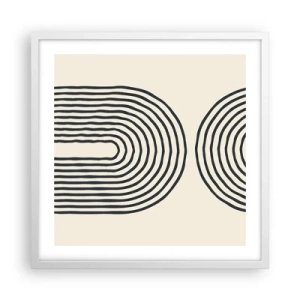 Poster in een witte lijst - In een ogenblik ... - 50x50 cm