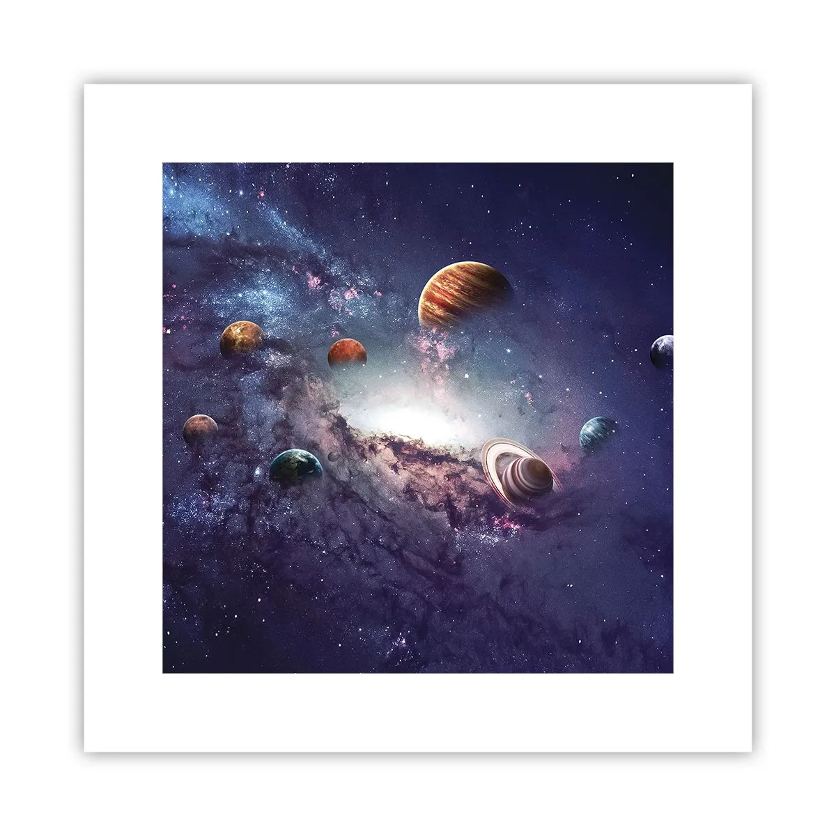 Poster - Zonne-dans systeem - 30x30 cm