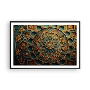 Poster in een zwarte lijst - In Arabische sfeer - 91x61 cm