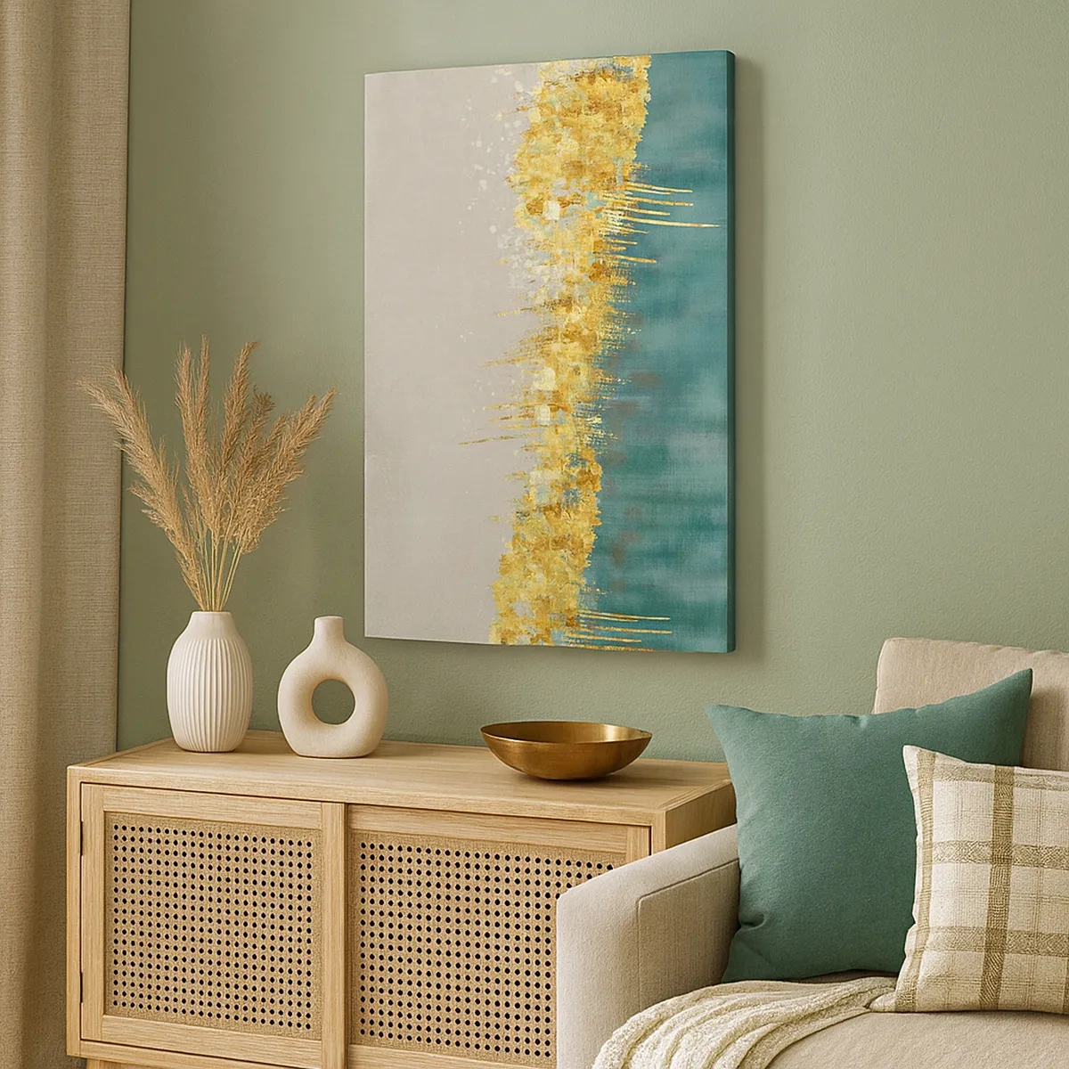 Schilderen op canvas - De gouden rand - 50x70 cm