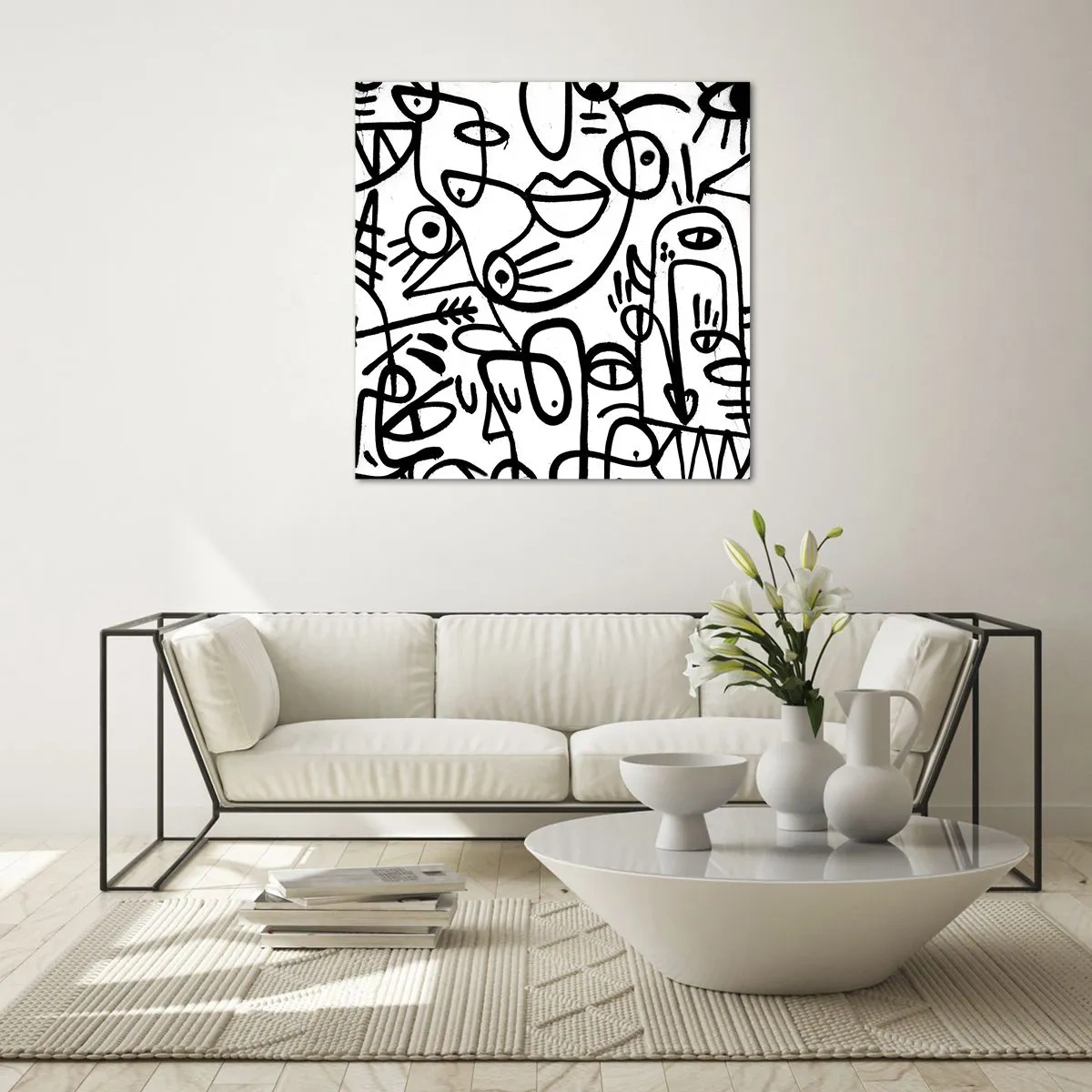 Schilderen op glas - Gezichten en luchtspiegelingen - 70x70 cm