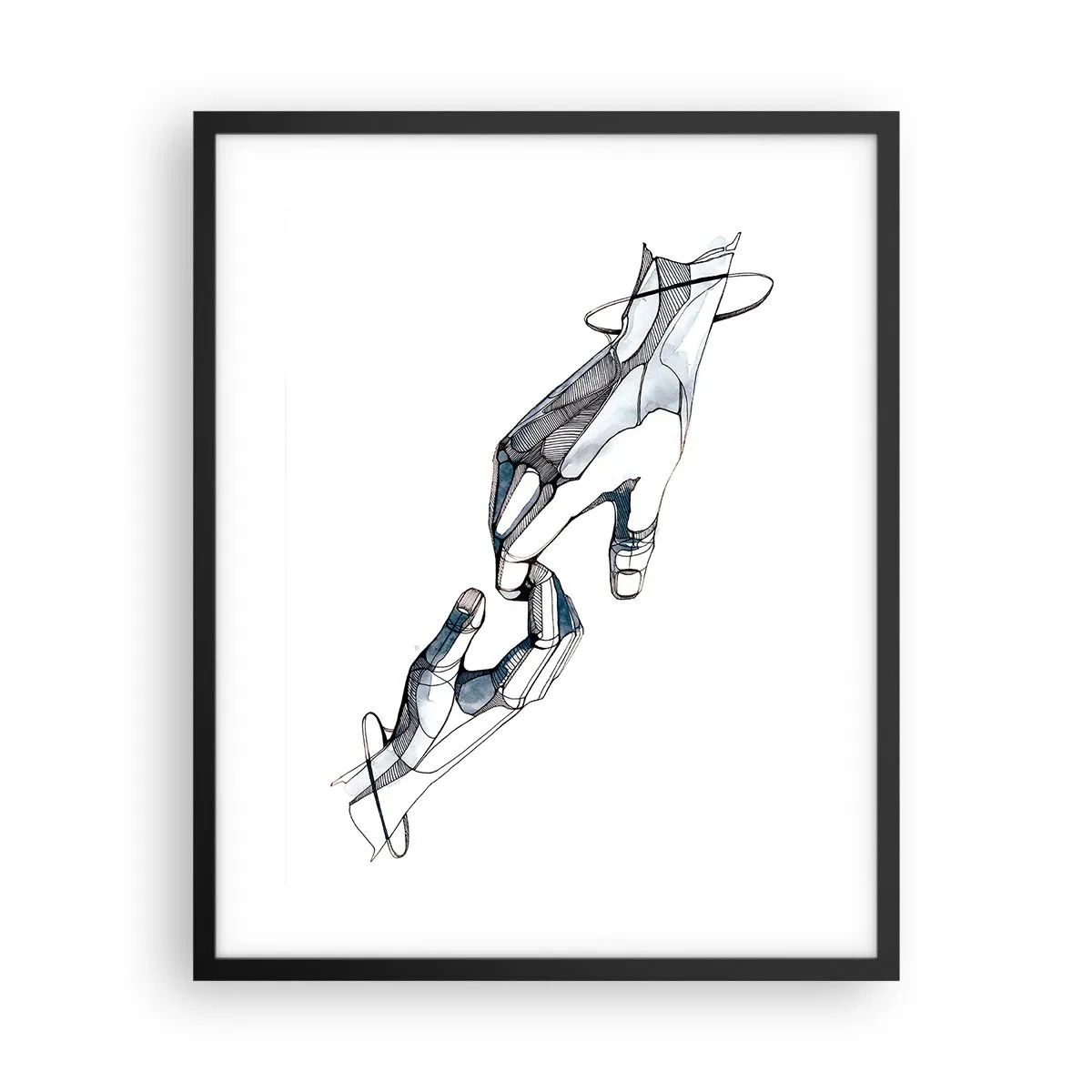 Poster in een zwarte lijst - Een goed gebaar - 40x50 cm