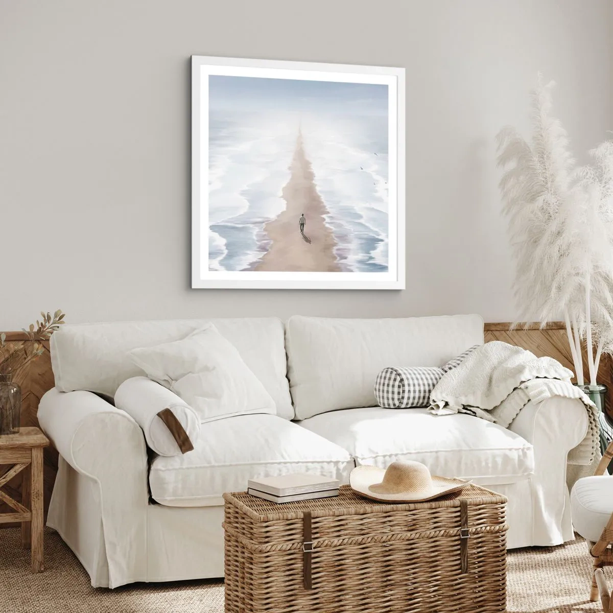 Poster in een witte lijst - Een gouden toekomst - 60x60 cm