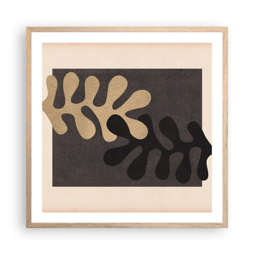 Een poster in een licht eiken lijst - Afwezigheid en complement - 60x60 cm