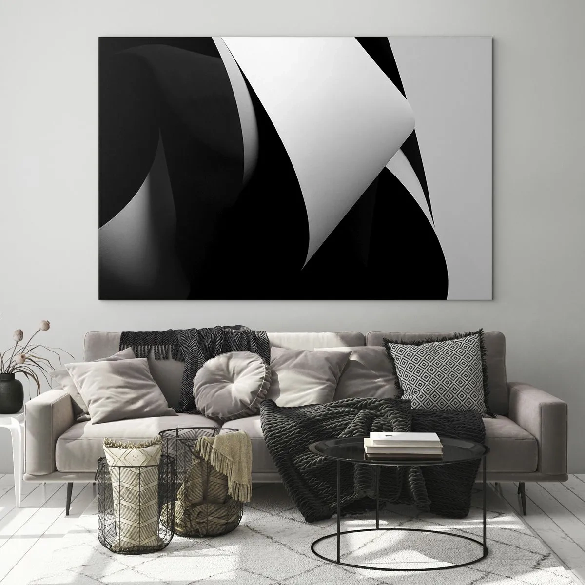 Schilderen op glas - Lichtvlakken uit de diepten van de schaduw - 120x80 cm