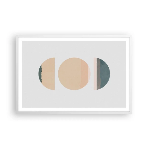 Poster in een witte lijst - Een Wiel achter een andere - 91x61 cm