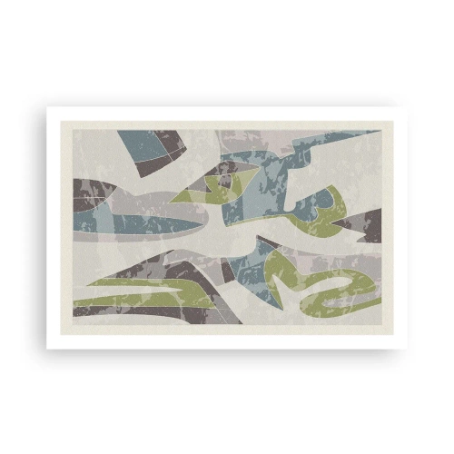 Poster - Compositie achter het glas - 91x61 cm