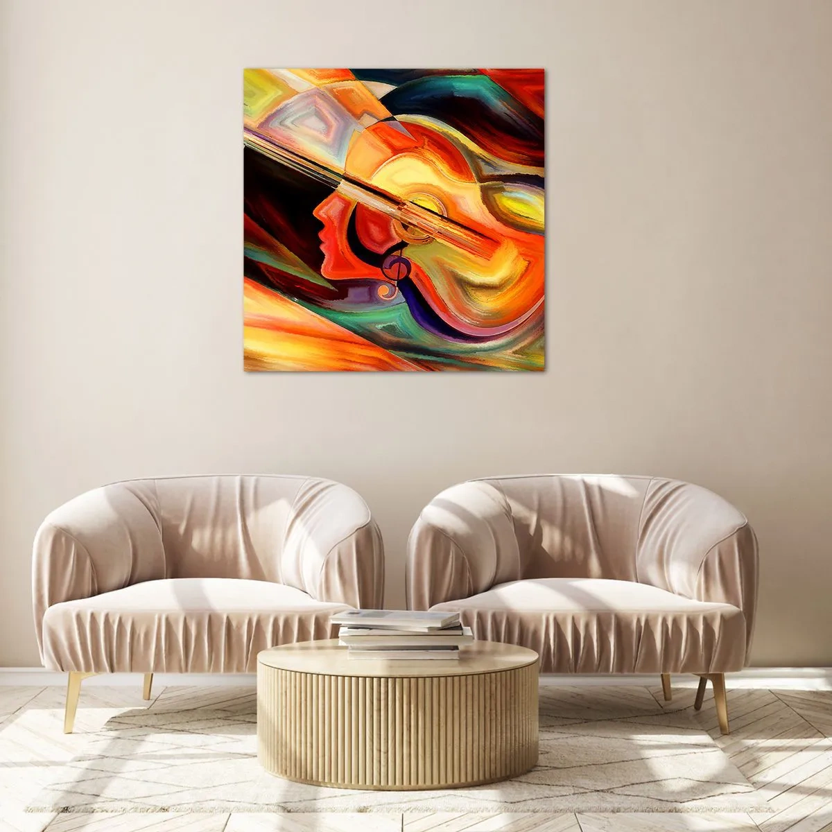 Schilderen op glas - Alles in orde - 50x50 cm