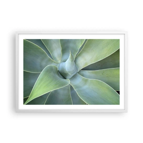 Poster in een witte lijst - De geboorte van groen - 70x50 cm