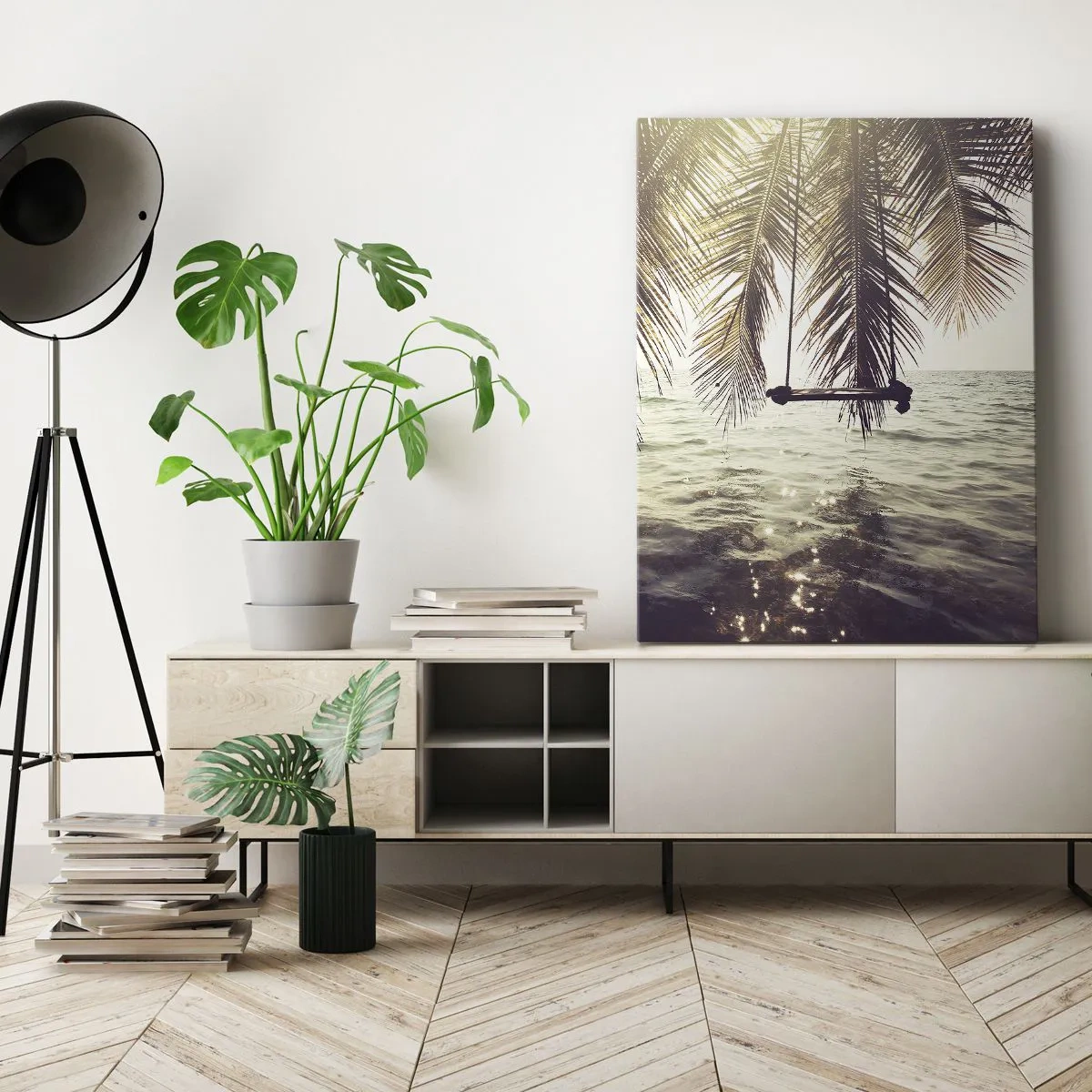 Schilderen op canvas - Je kunt naar believen in de wolken slingeren - 50x70 cm