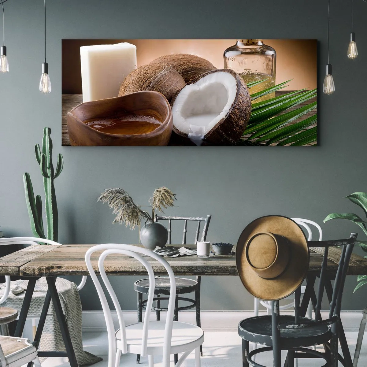 Schilderen op canvas - Gezondheid van tropische eilanden - 160x50 cm