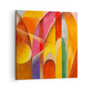 Schilderen op canvas - Kathedraal van de zon - 50x50 cm