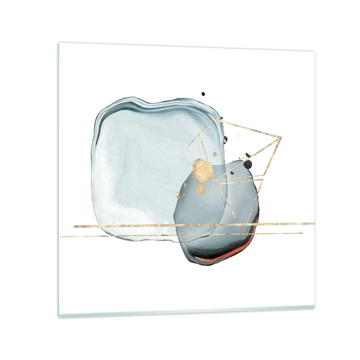 Schilderen op glas - Een studie van druppels - 60x60 cm