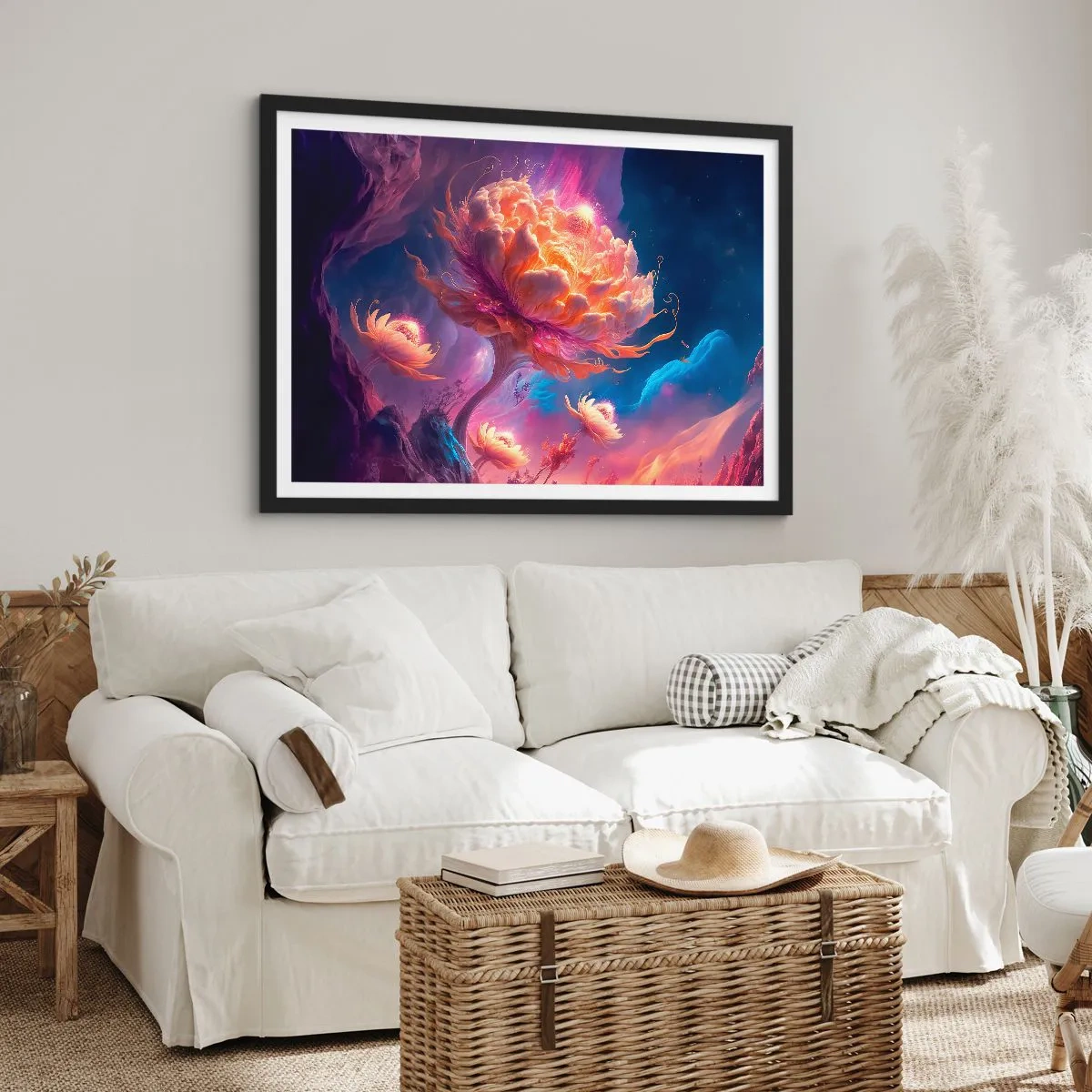 Poster in een zwarte lijst - Andere wereld - 40x30 cm