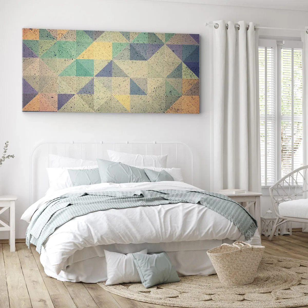 Schilderen op canvas - Republiek van driehoeken - 120x50 cm