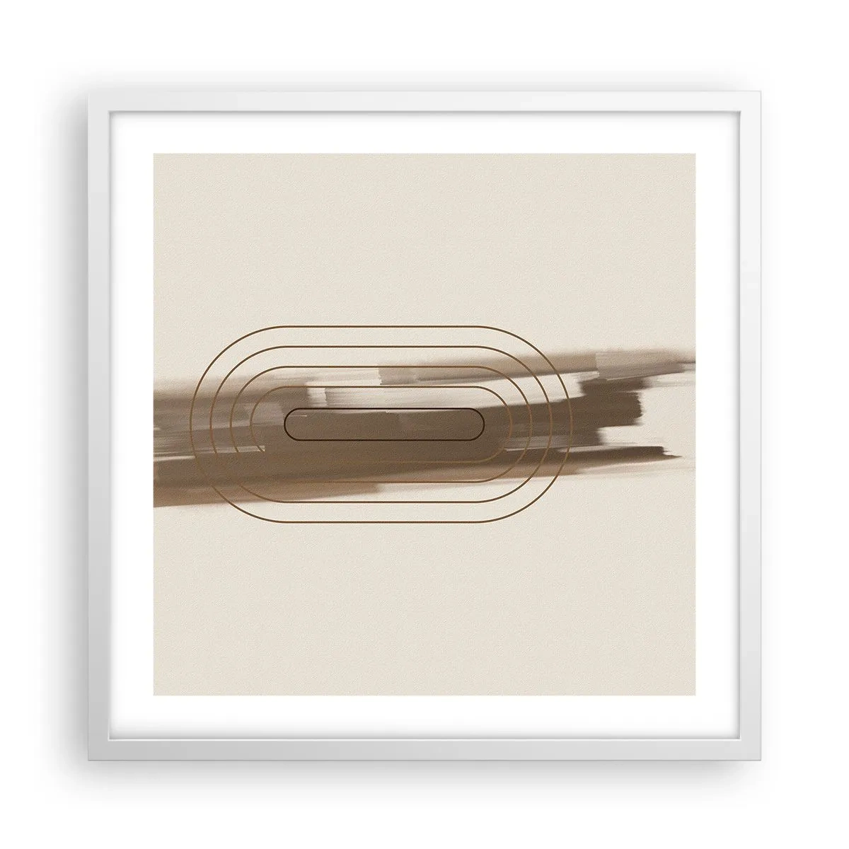 Poster in een witte lijst - Een briesje grijs - 50x50 cm