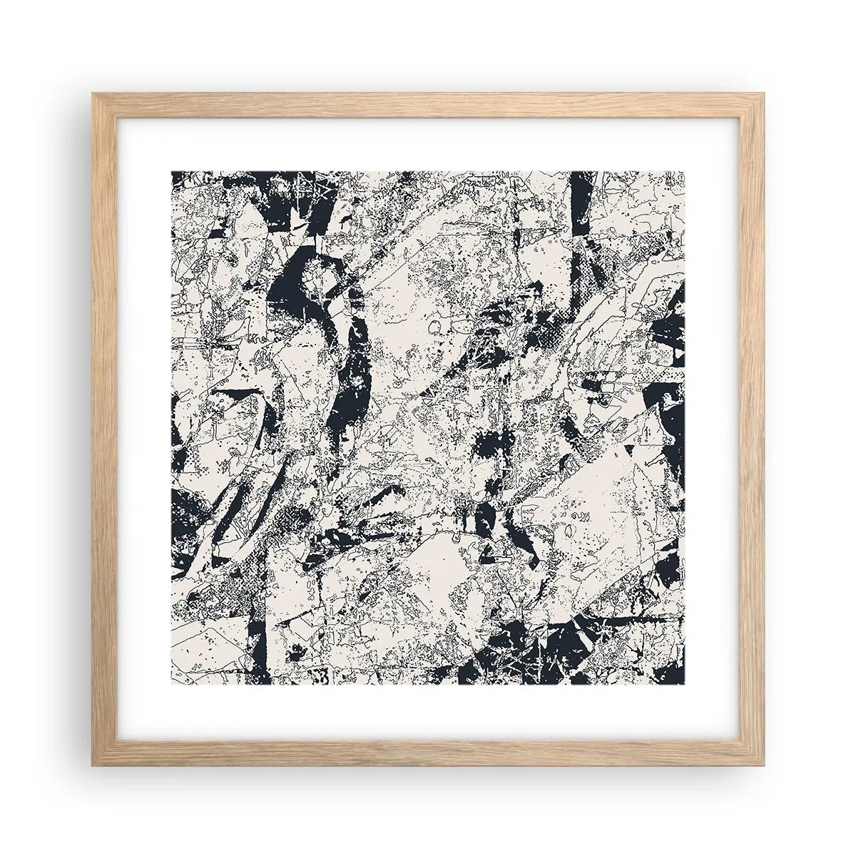Een poster in een licht eiken lijst - Interpenetratie van tegenstellingen - 40x40 cm