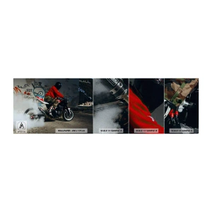 Fotobehang Monster Premium Sand - Achtervolg mij! - Automobiel, Motor, Graffiti - 100x30 cm