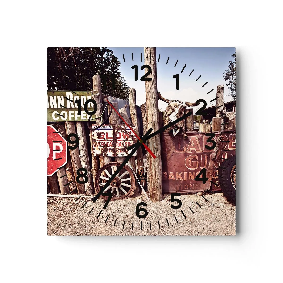 Wandklok - Klok - En de tijd is gestopt - 40x40 cm