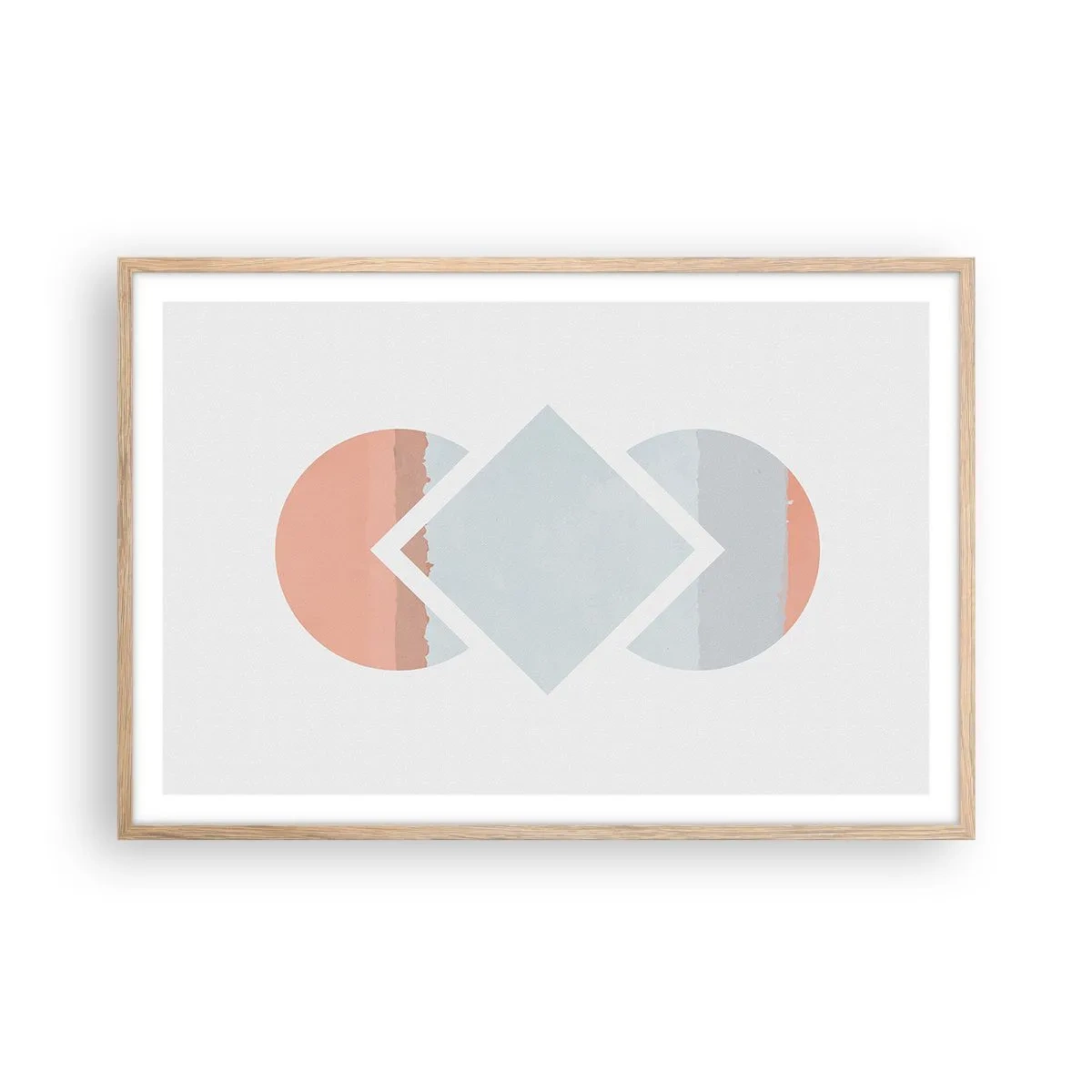 Een poster in een licht eiken lijst - De situatie is duidelijk - 91x61 cm