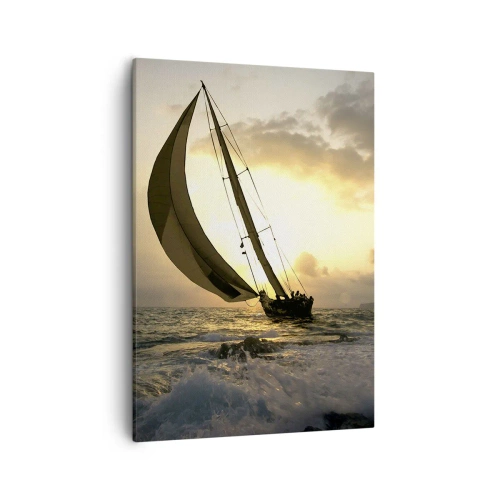 Schilderen op canvas - Met de wind en tegen de wind - 50x70 cm