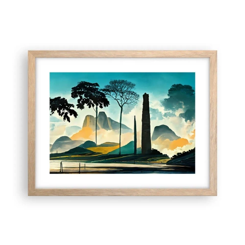 Een poster in een licht eiken lijst - Nog hoger en hoger - 40x30 cm